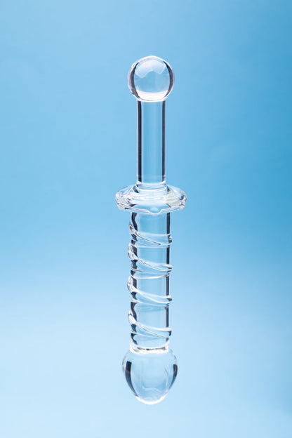 CLARITY ELYSIAN SWIRL GLASS DILDO