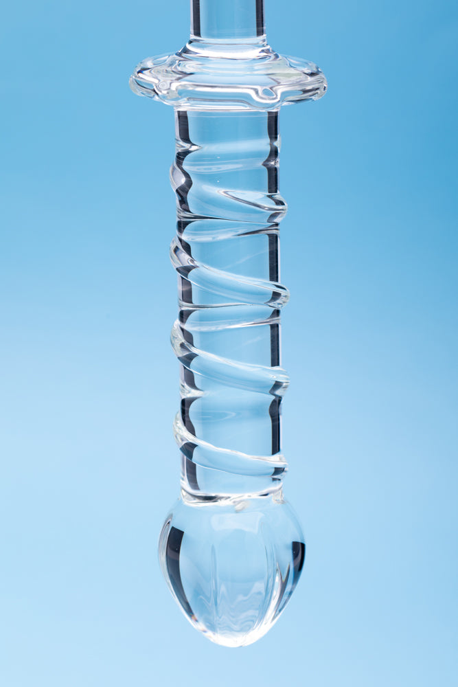 CLARITY ELYSIAN SWIRL GLASS DILDO