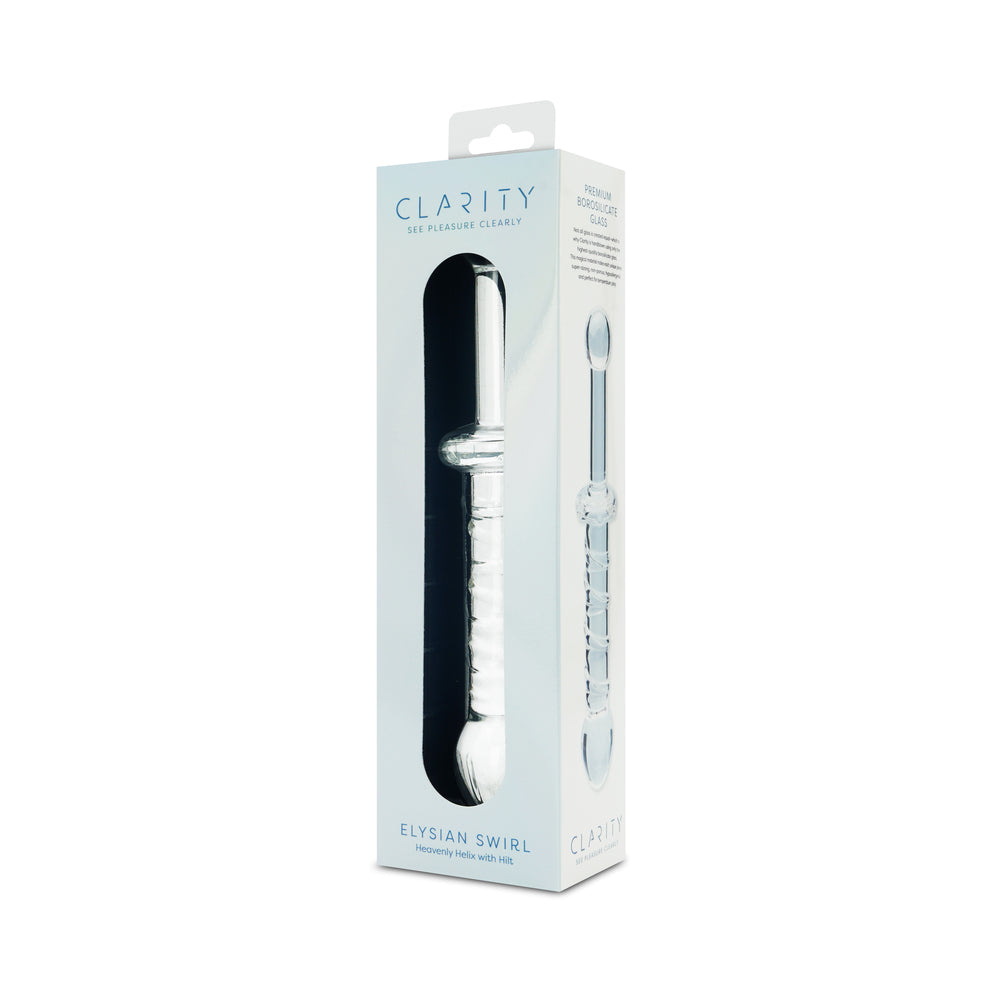 CREATIVE CONCEPTIONS - CLARITY ELYSIAN SWIRL GLASS DILDO