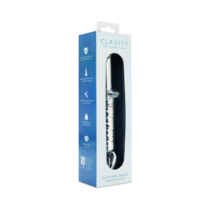 CREATIVE CONCEPTIONS - CLARITY ELYSIAN SWIRL GLASS DILDO