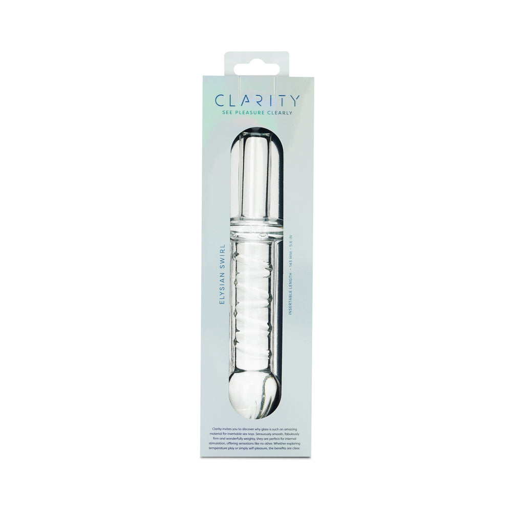 CREATIVE CONCEPTIONS - CLARITY ELYSIAN SWIRL GLASS DILDO