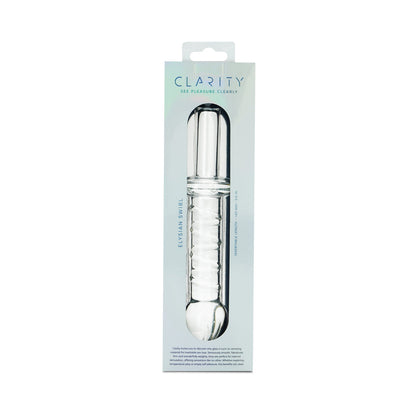 CLARITY ELYSIAN SWIRL GLASS DILDO