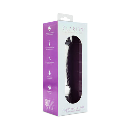 CREATIVE CONCEPTIONS - CLARITY CELESTIAL RIDGE GLASS DILDO