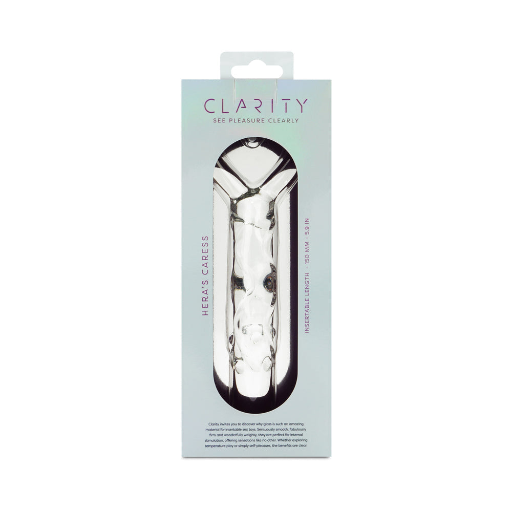 CLARITY HERA''S CARESS GLASS DILDO