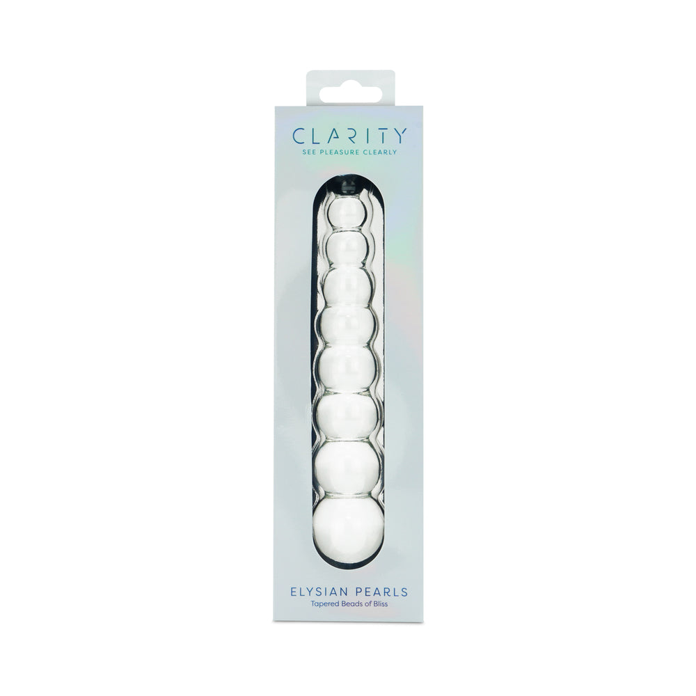 CLARITY ELYSIAN PEARLS GLASS DILDO