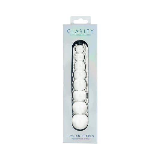 CREATIVE CONCEPTIONS - CLARITY ELYSIAN PEARLS GLASS DILDO