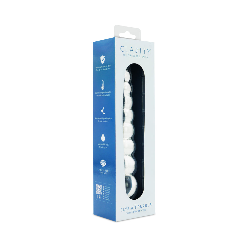 CLARITY ELYSIAN PEARLS GLASS DILDO