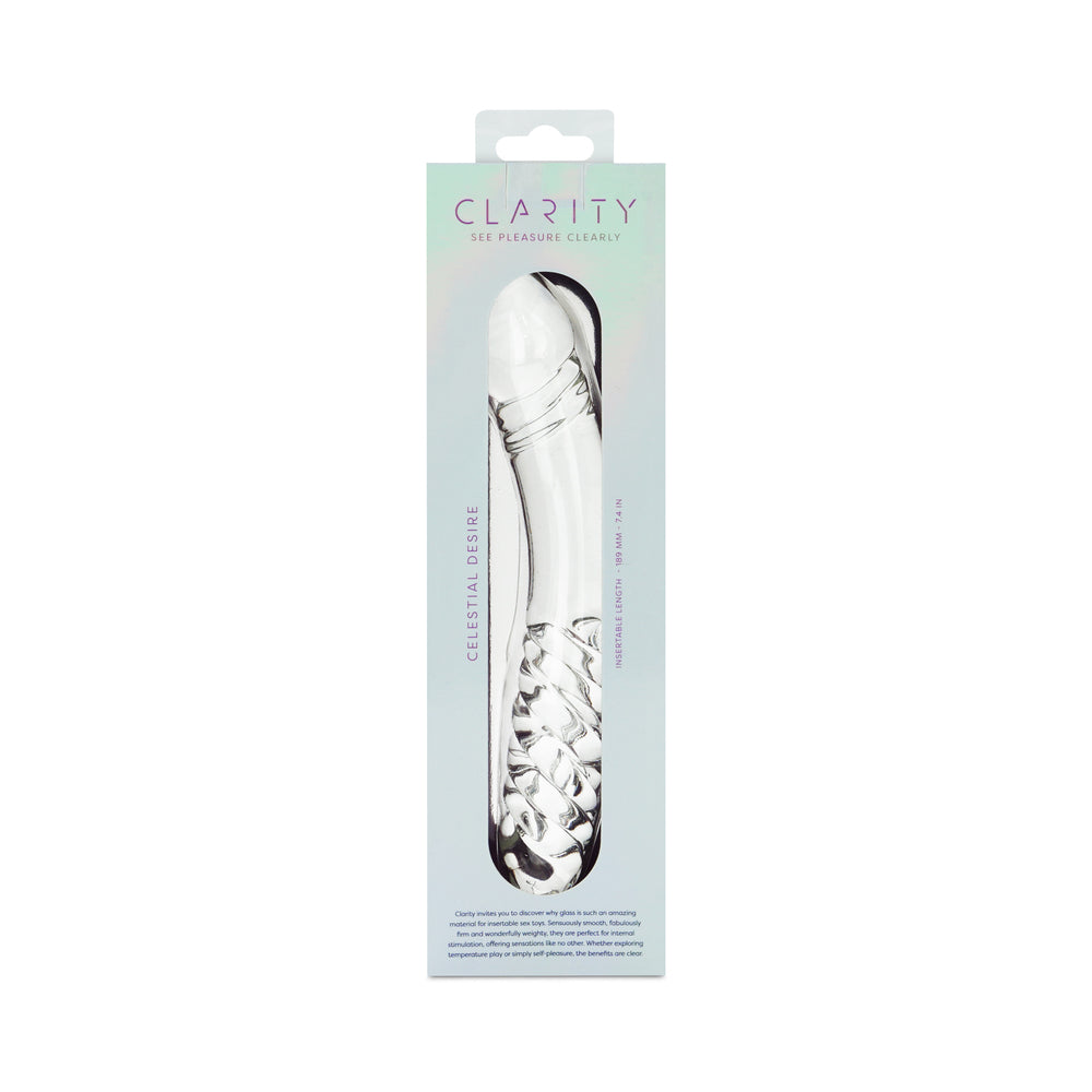 CLARITY CELESTIAL DESIRE GLASS DILDO