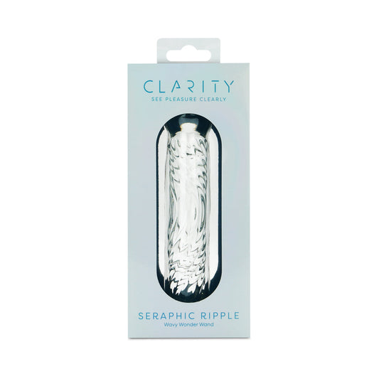 CREATIVE CONCEPTIONS - CLARITY SERAPHIC RIPPLE GLASS DILDO