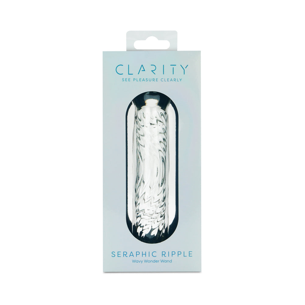 CLARITY SERAPHIC RIPPLE GLASS DILDO