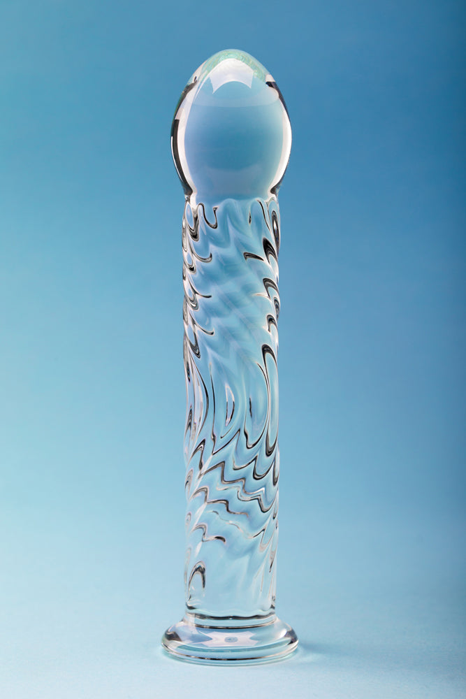CREATIVE CONCEPTIONS - CLARITY SERAPHIC RIPPLE GLASS DILDO
