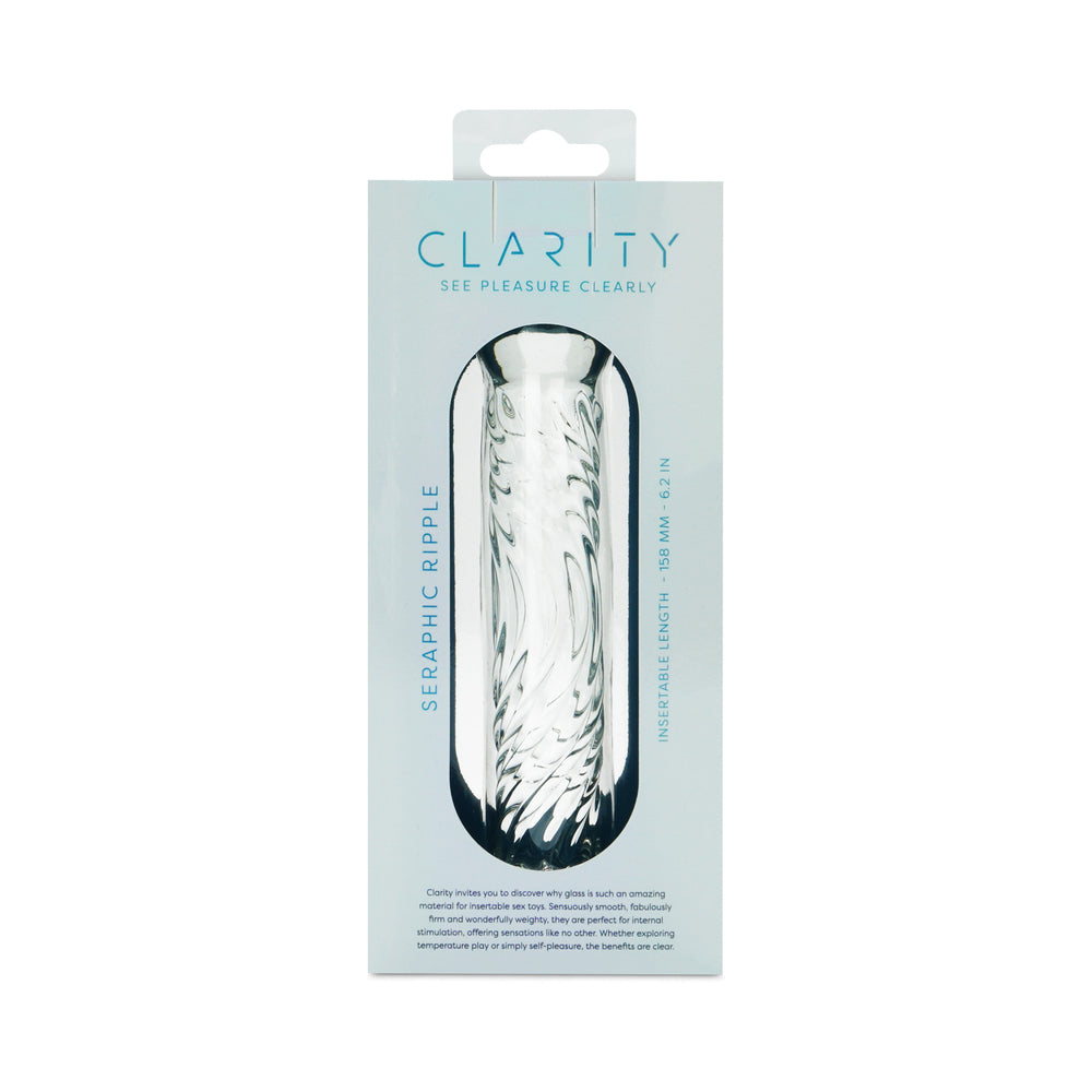 CLARITY SERAPHIC RIPPLE GLASS DILDO
