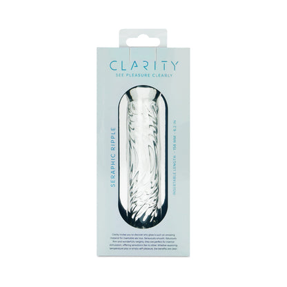 CLARITY SERAPHIC RIPPLE GLASS DILDO