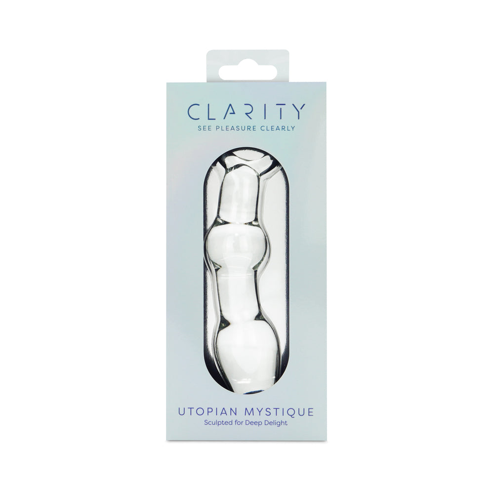 CLARITY UTOPIAN MYSTIQUE GLASS DILDO