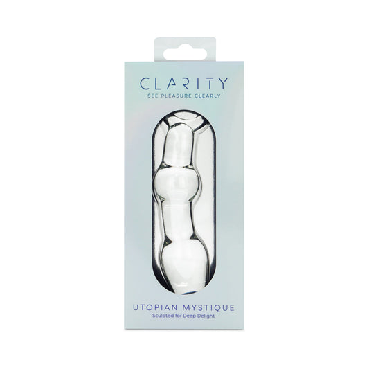 CLARITY UTOPIAN MYSTIQUE GLASS DILDO