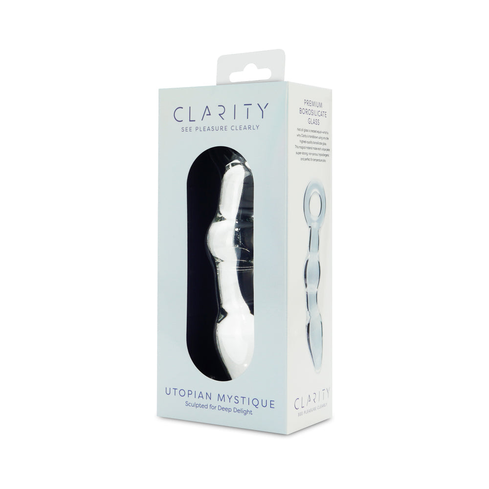 CLARITY UTOPIAN MYSTIQUE GLASS DILDO