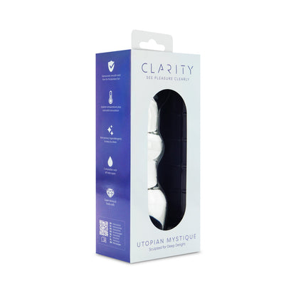 CLARITY UTOPIAN MYSTIQUE GLASS DILDO