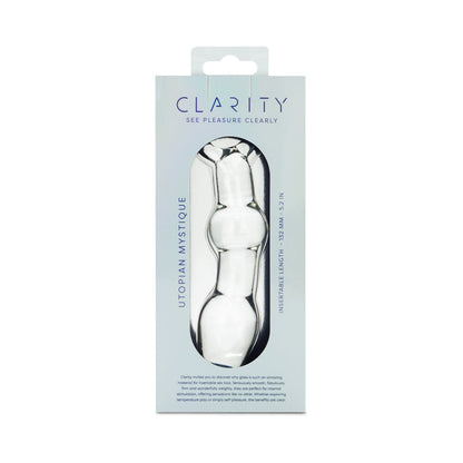 CLARITY UTOPIAN MYSTIQUE GLASS DILDO