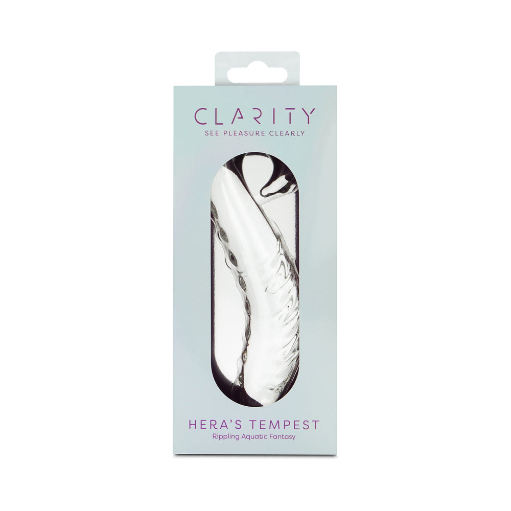 CLARITY HERA''S TEMPEST GLASS DILDO