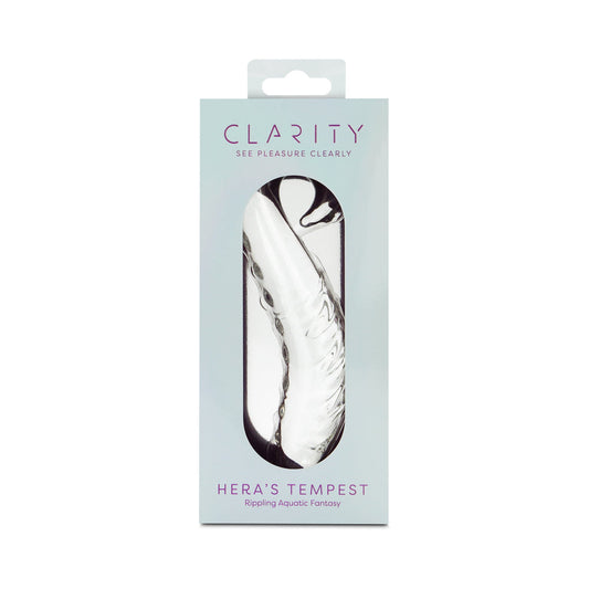 CLARITY HERA''S TEMPEST GLASS DILDO