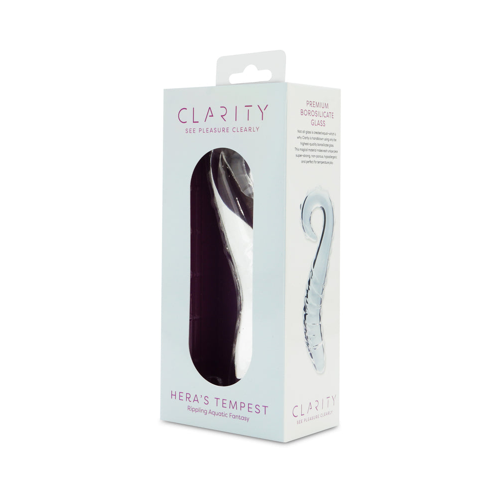 CLARITY HERA''S TEMPEST GLASS DILDO