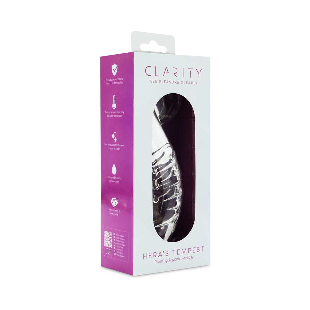 CLARITY HERA''S TEMPEST GLASS DILDO