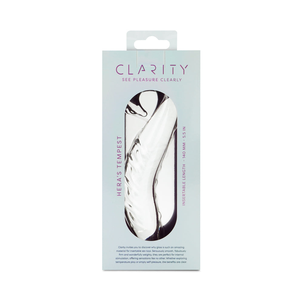 CLARITY HERA''S TEMPEST GLASS DILDO