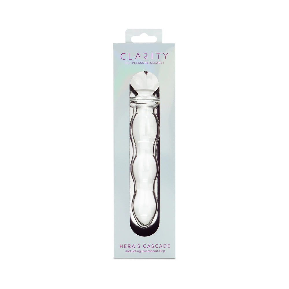 CLARITY HERA''S CASCADE GLASS DILDO