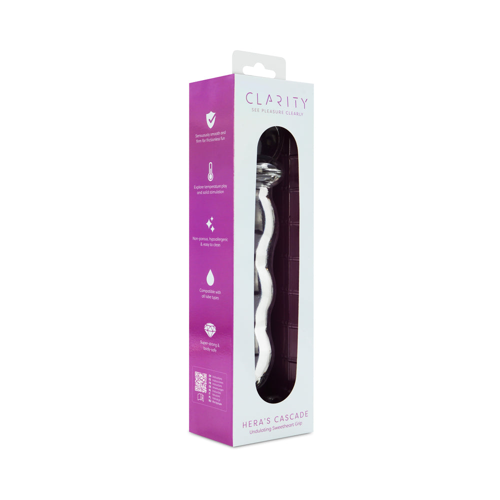 CLARITY HERA''S CASCADE GLASS DILDO