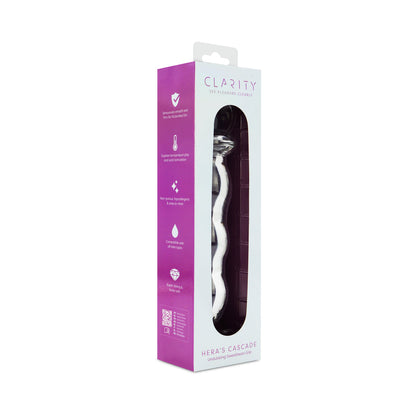 CLARITY HERA''S CASCADE GLASS DILDO