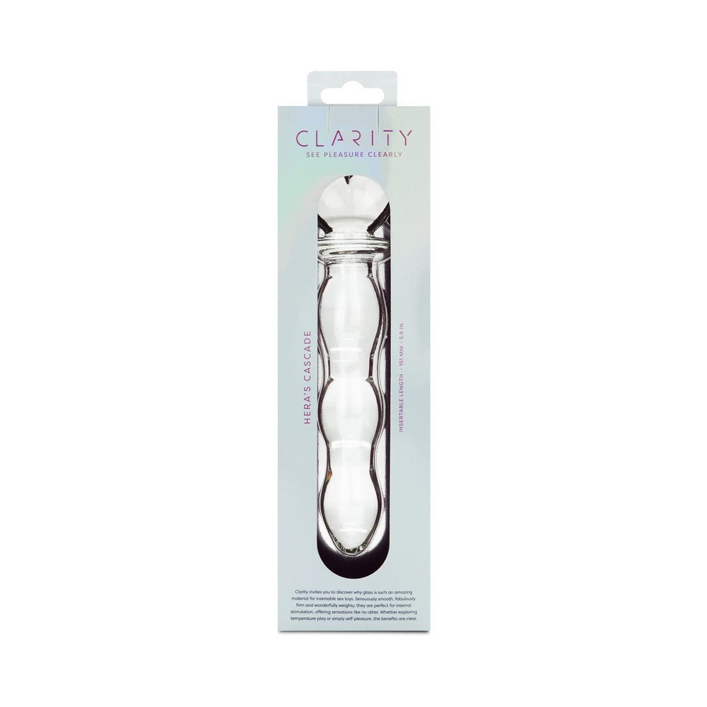 CLARITY HERA''S CASCADE GLASS DILDO