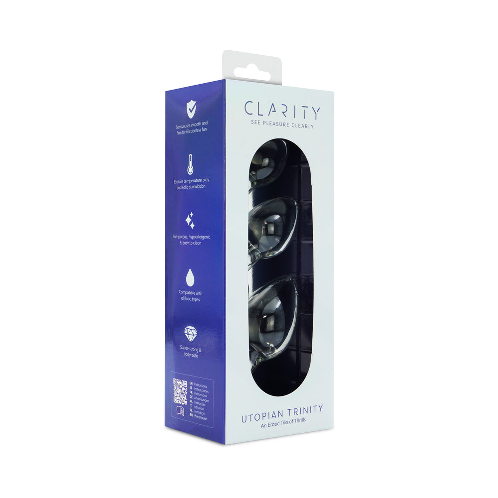 CREATIVE CONCEPTIONS - CONJUNTO DE TRES TAPONES DE CRISTAL CLARITY UTOPIAN