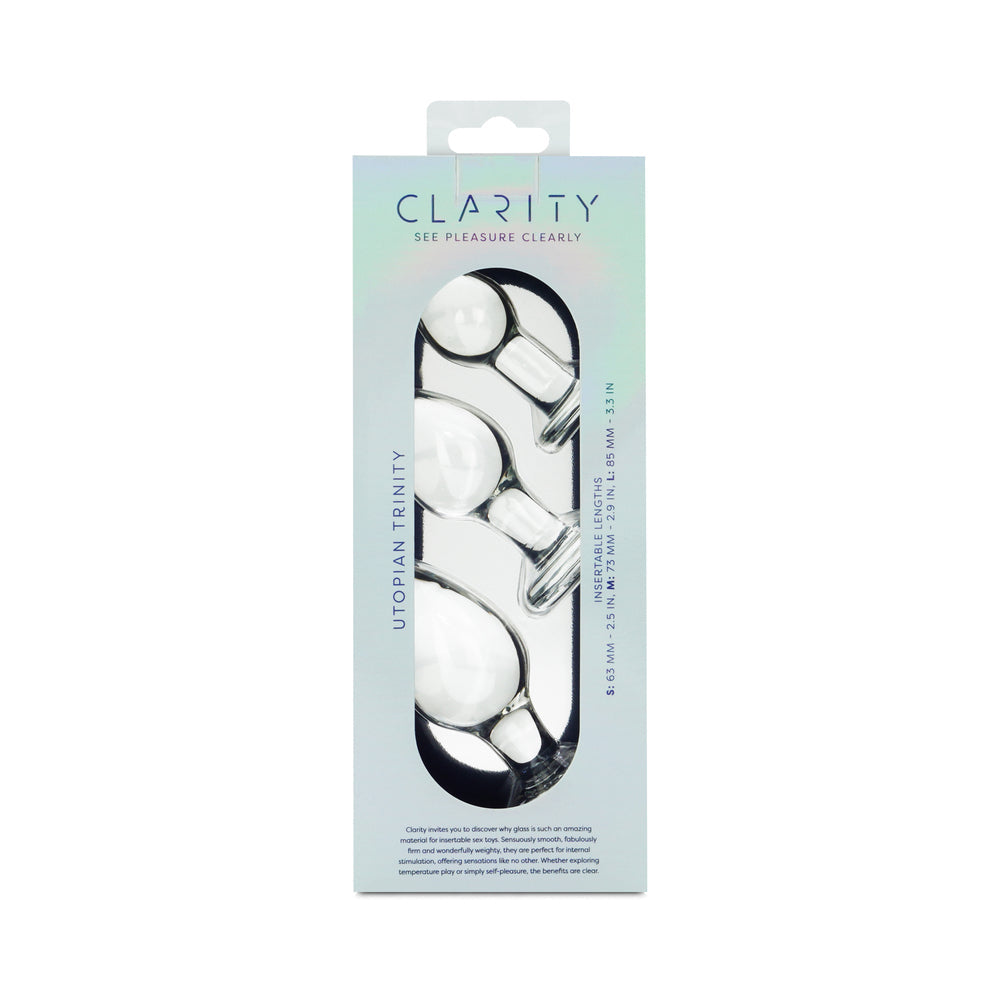 CREATIVE CONCEPTIONS - CONJUNTO DE TRES TAPONES DE CRISTAL CLARITY UTOPIAN