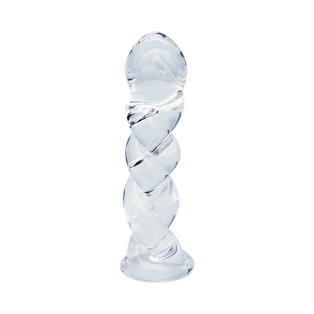 CLARITY SERAPHIC BRAID GLASS DILDO