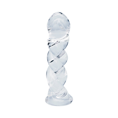 CLARITY SERAPHIC BRAID GLASS DILDO
