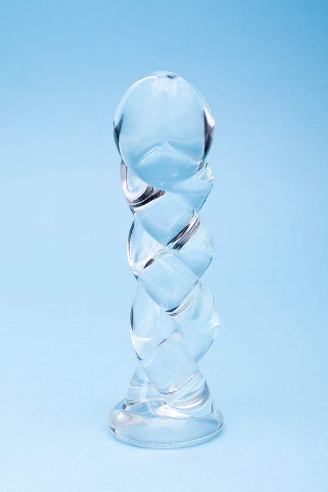 CLARITY SERAPHIC BRAID GLASS DILDO