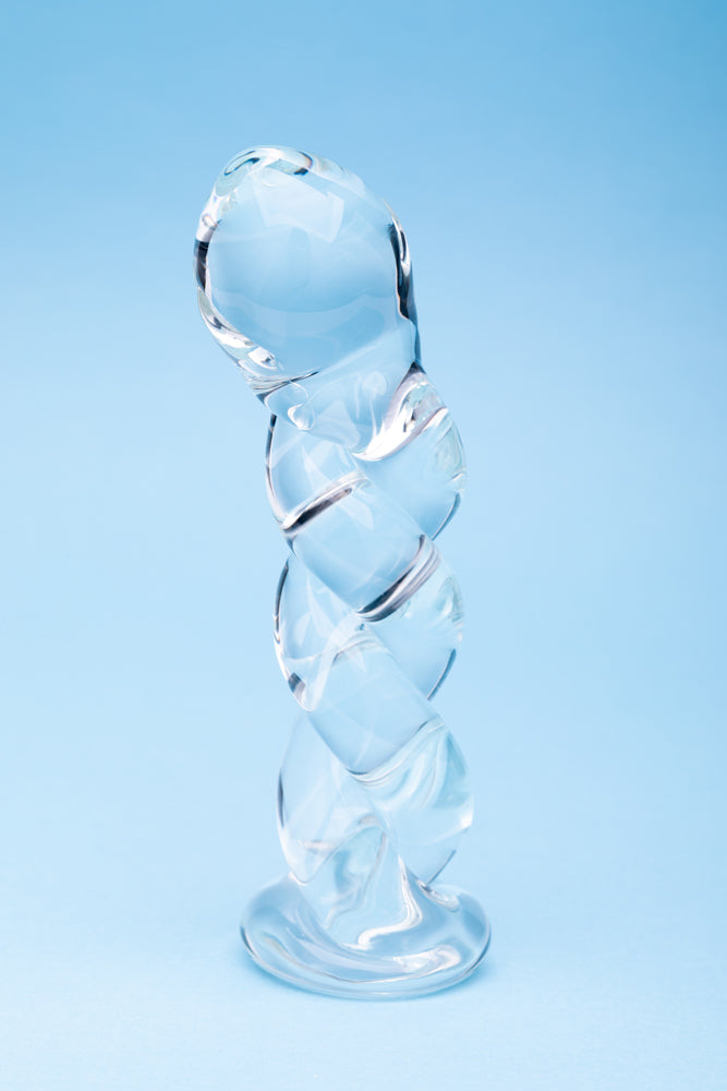 CLARITY SERAPHIC BRAID GLASS DILDO