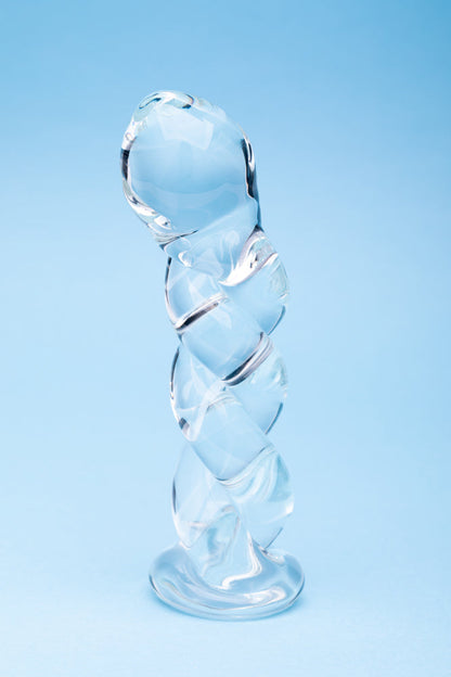 CLARITY SERAPHIC BRAID GLASS DILDO