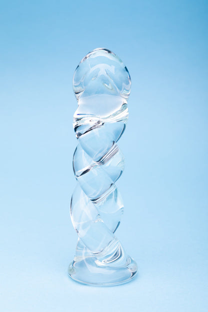 CLARITY SERAPHIC BRAID GLASS DILDO