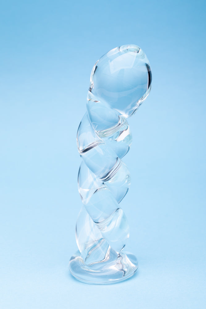 CLARITY SERAPHIC BRAID GLASS DILDO