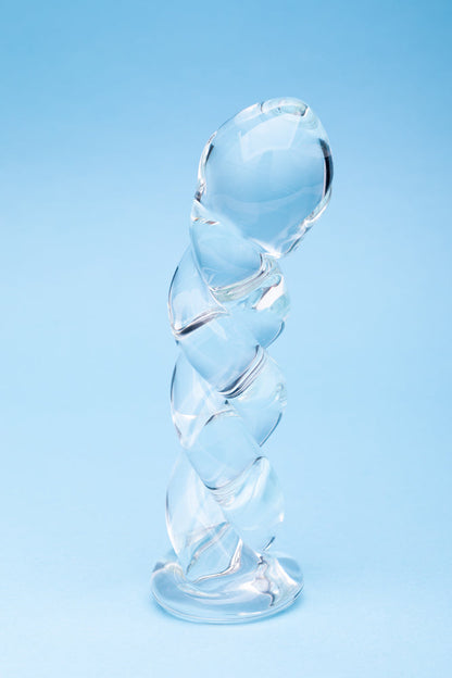 CLARITY SERAPHIC BRAID GLASS DILDO