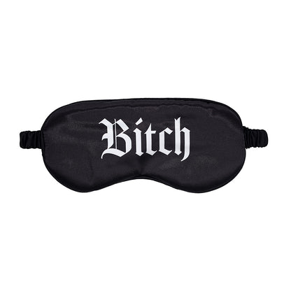 OUCH! BITCH PRINTED MASK SATIN BLACK