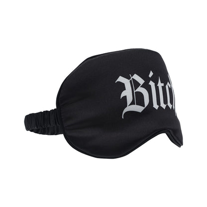 OUCH! BITCH PRINTED MASK SATIN BLACK