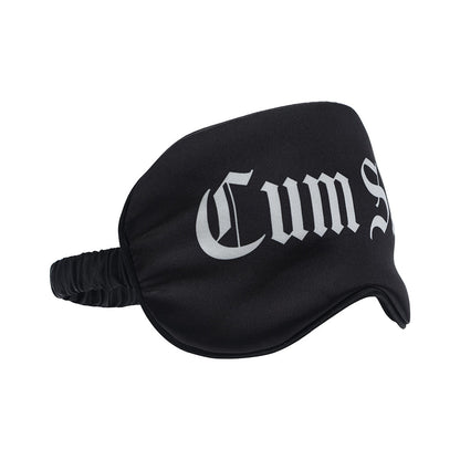 OUCH! CUM SLUT PRINTED MASK SATIN BLACK
