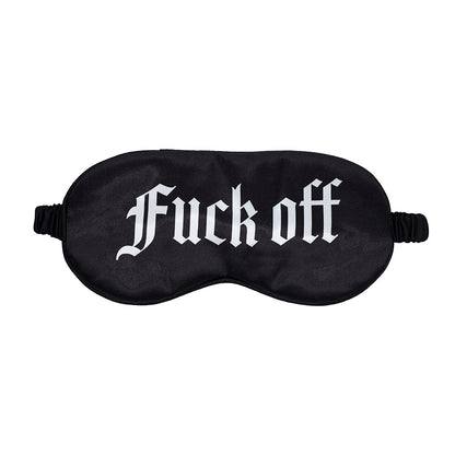 OUCH! FUCK OFF PRINTED MASK SATIN BLACK