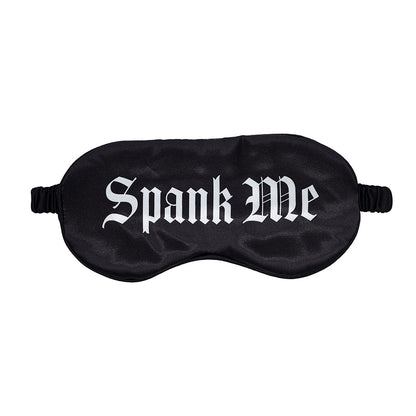 OUCH! SPANK ME PRINTED MASK SATIN BLACK