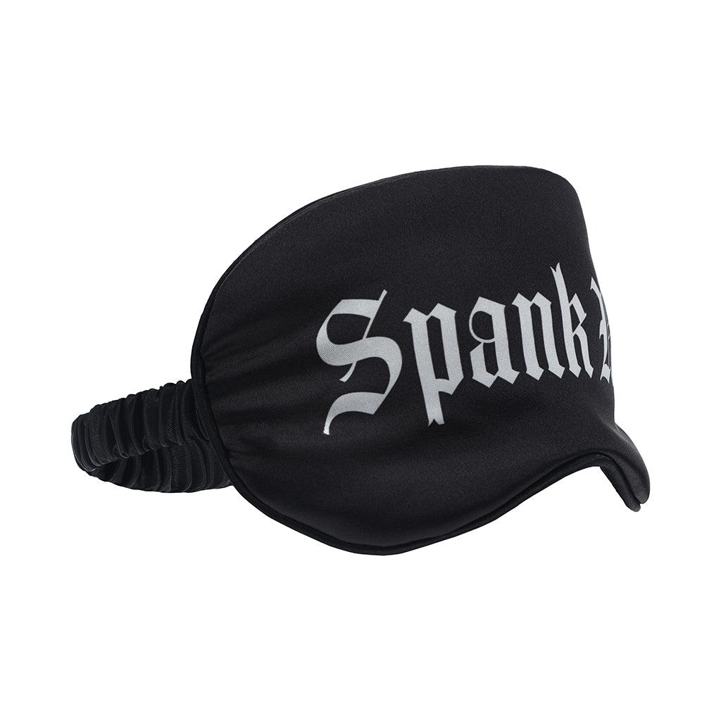 OUCH! SPANK ME PRINTED MASK SATIN BLACK