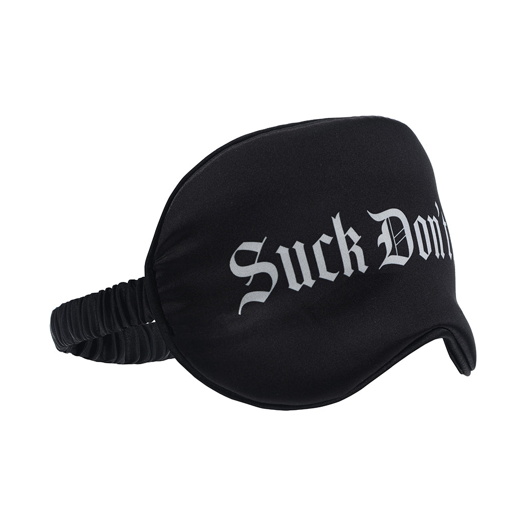 OUCH! SUCK DON''T BITE PRINTED MASK SATIN BLACK