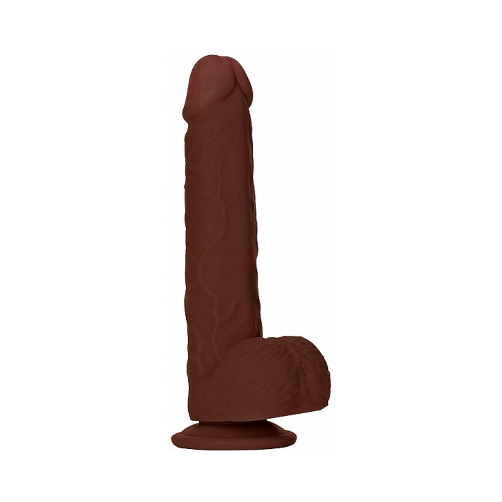 REALROCK 7 IN. COCK WITH BALLS STRAIGHT BROWN
