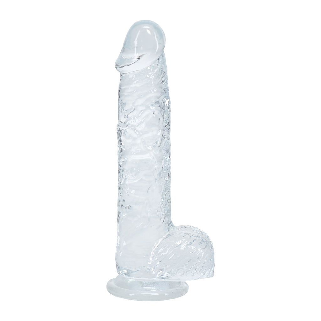 REALROCK REALISTIC 5 IN. DILDO WITH BALLS CLEAR